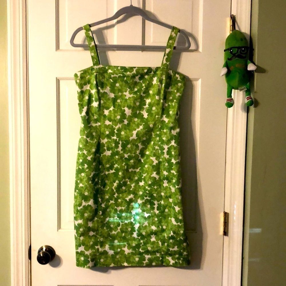 Jones New York Signature Green Floral Dress